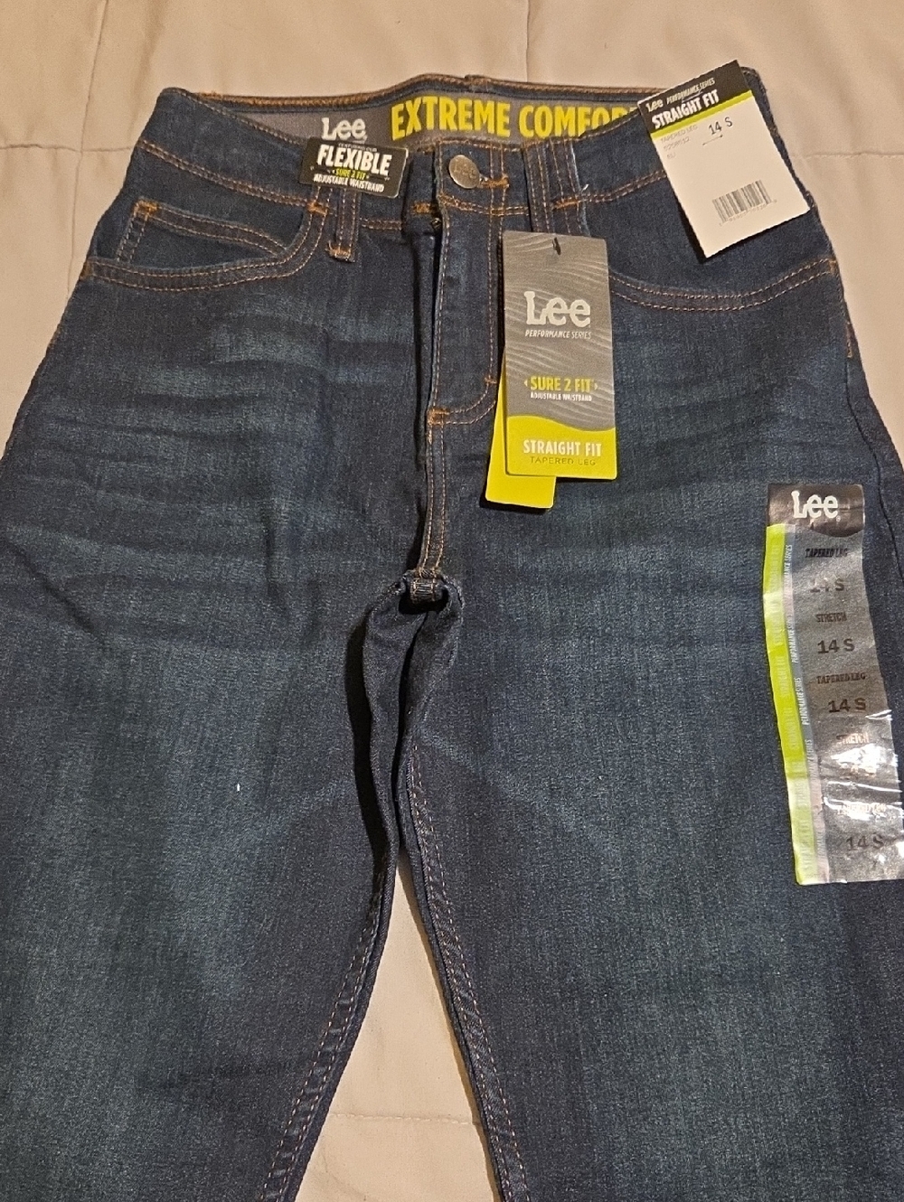 Lee Boy's Straight Fit Jeans in Dark Blue Denim